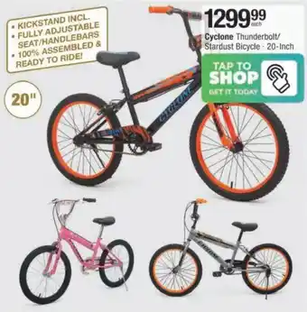 Checkers Hyper Cyclone Thunderbolt/ Stardust Bicycle offer