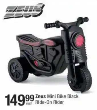 Checkers Hyper Zeus Mini Bike Black Ride-On Rider offer