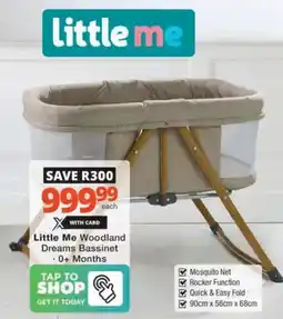 Checkers Hyper Little Me Woodland Dreams Bassinet offer