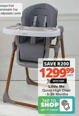 Checkers Hyper Little Me Quinn High Chair offer