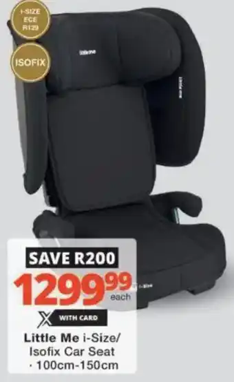 Checkers Hyper Little Me i-Size/ Isofix Car Seat offer