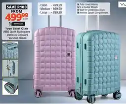Checkers Hyper Yves Saint Clair ABS Quilt Suitcases offer