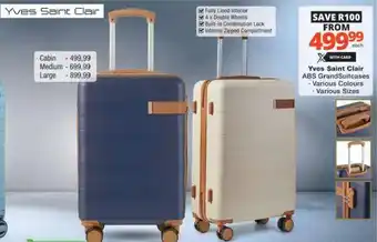 Checkers Hyper Yves Saint Clair ABS GrandSuitcases offer