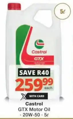 Checkers Hyper Castrol GTX Motor Oil offer