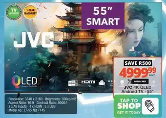 Checkers Hyper JVC 4K QLED Android TV offer