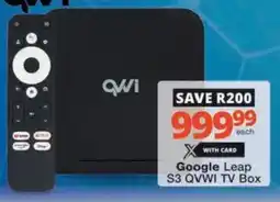 Checkers Hyper Google Leap S3 QVWI TV Box offer