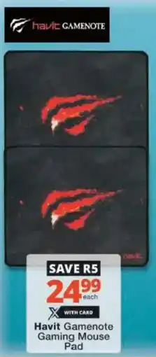 Checkers Hyper Havit Gamenote Gaming Mouse Pad offer