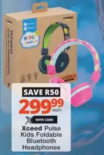 Checkers Hyper Xceed Pulse Kids Foldable Bluetooth Headphones offer