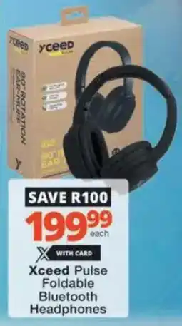 Checkers Hyper Xceed Pulse Foldable Bluetooth Headphones offer