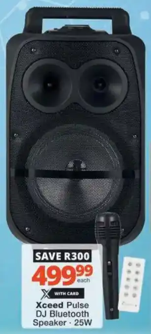 Checkers Hyper Xceed Pulse DJ Bluetooth Speaker offer