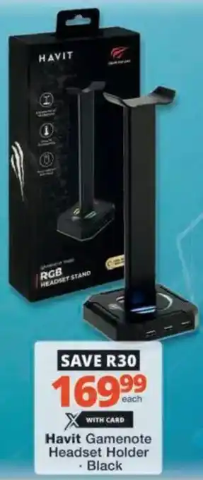 Checkers Hyper Havit Gamenote Headset Holder offer