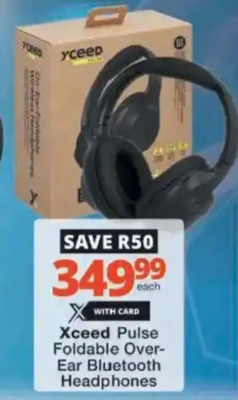 Checkers Hyper Xceed Pulse Foldable Over- Ear Bluetooth Headphones offer