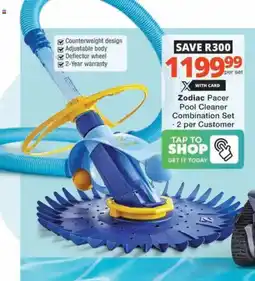 Checkers Hyper Zodiac Pacer Pool Cleaner Combination Set offer