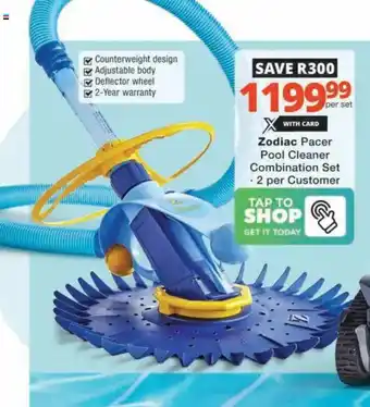 Checkers Hyper Zodiac Pacer Pool Cleaner Combination Set offer