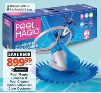 Checkers Hyper Pool Magic Splasher II Pool Cleaner Combination Set offer