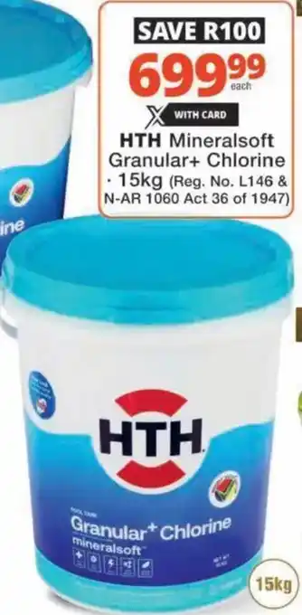 Checkers Hyper HTH Mineralsoft Granular+ Chlorine offer