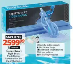 Checkers Hyper Kreepy Krauly Tiger Shark Pool Cleaner Combination Set offer