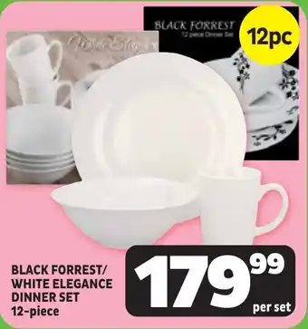 Usave Black forrest/ white elegance dinner set offer
