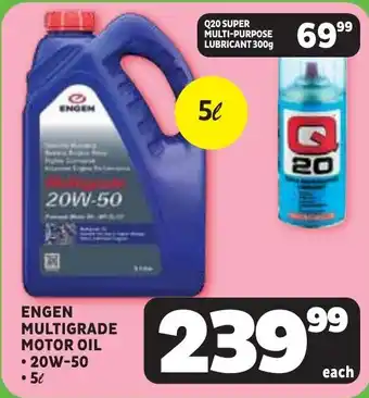 Usave Engen multigrade motor oil offer