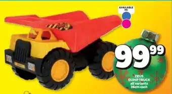 Usave Zeus dump truck offer