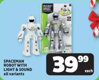 Usave Spaceman robot with light & sound offer