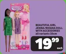 Usave Beautiful girl jenna/ rhiana doll with accessories offer