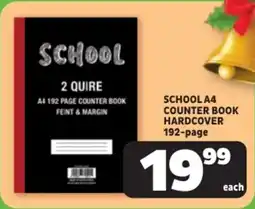 Usave School a4 counter book hardcover 192-page offer