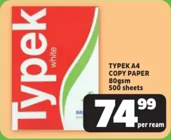 Usave Typek a4 copy paper 80gsm 500 sheets offer