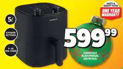 Usave Essentials black manual air fryer offer