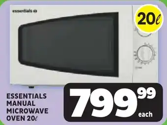Usave Essentials manual microwave oven offer