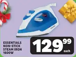 Usave Essentials non-stick steam iron 1600w offer