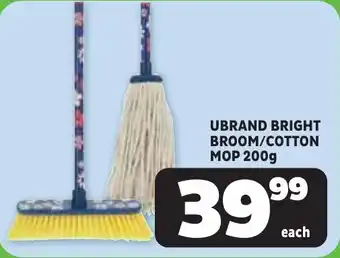 Usave Ubrand bright broom/ cotton mop offer