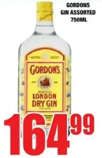 Boxer Liquors Gordons gin assorted offer