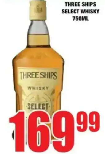 Boxer Liquors Three ships select whisky offer
