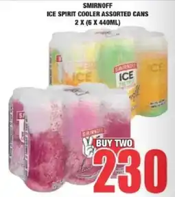 Boxer Liquors Smirnoff ice spirit cooler assorted cans offer