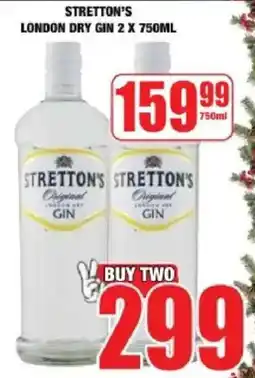 Boxer Liquors Stretton's london dry gin offer