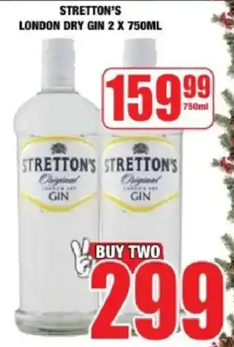 Boxer Liquors Stretton's london dry gin offer