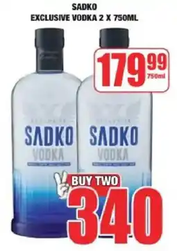 Boxer Liquors Sadko exclusive vodka offer