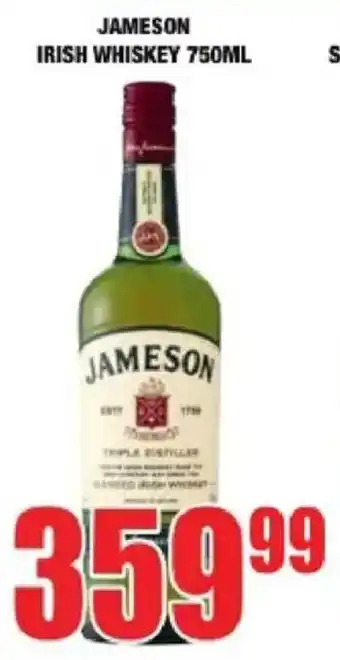 Boxer Liquors Jameson irish whiskey offer