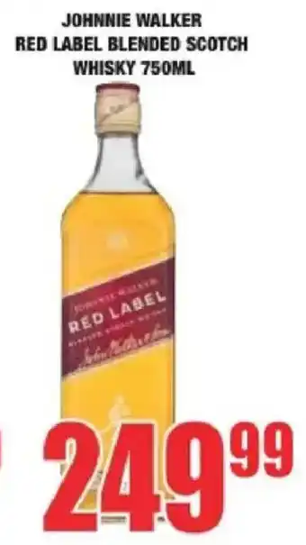 Boxer Liquors Johnnie walker red label blended scotch whisky offer