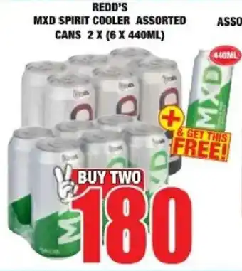 Boxer Liquors Redd's mxd spirit cooler assorted cans offer