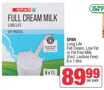 Spar SPAR Long Life Full Cream, Low Fat or Fat Free Milk offer
