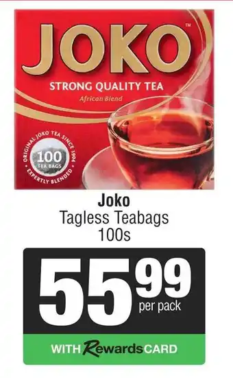 Spar Joko Tagless Teabags offer