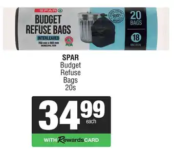 Spar SPAR Budget Refuse Bags offer