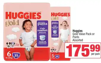Spar Huggies Gold Value Pack or Pants Assorted offer