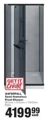 Build It Waterfall Semi-frameless Pivot Shower offer