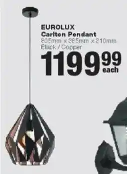 Build It Eurolux Carlton Pendant offer
