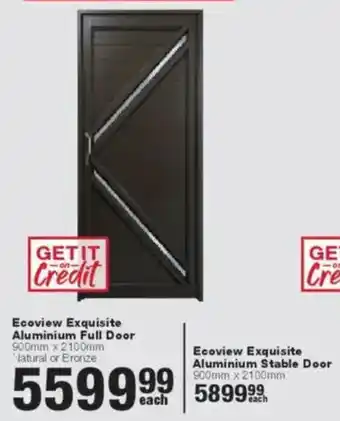 Build It Ecoview Exquisite Aluminium Full Door offer