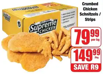 Boxer Superstores Crumbed Chicken Schnitzels/ Strips offer