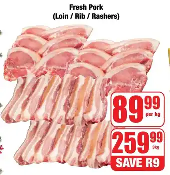 Boxer Superstores Fresh Pork Loin/ Rib/ Rashers offer